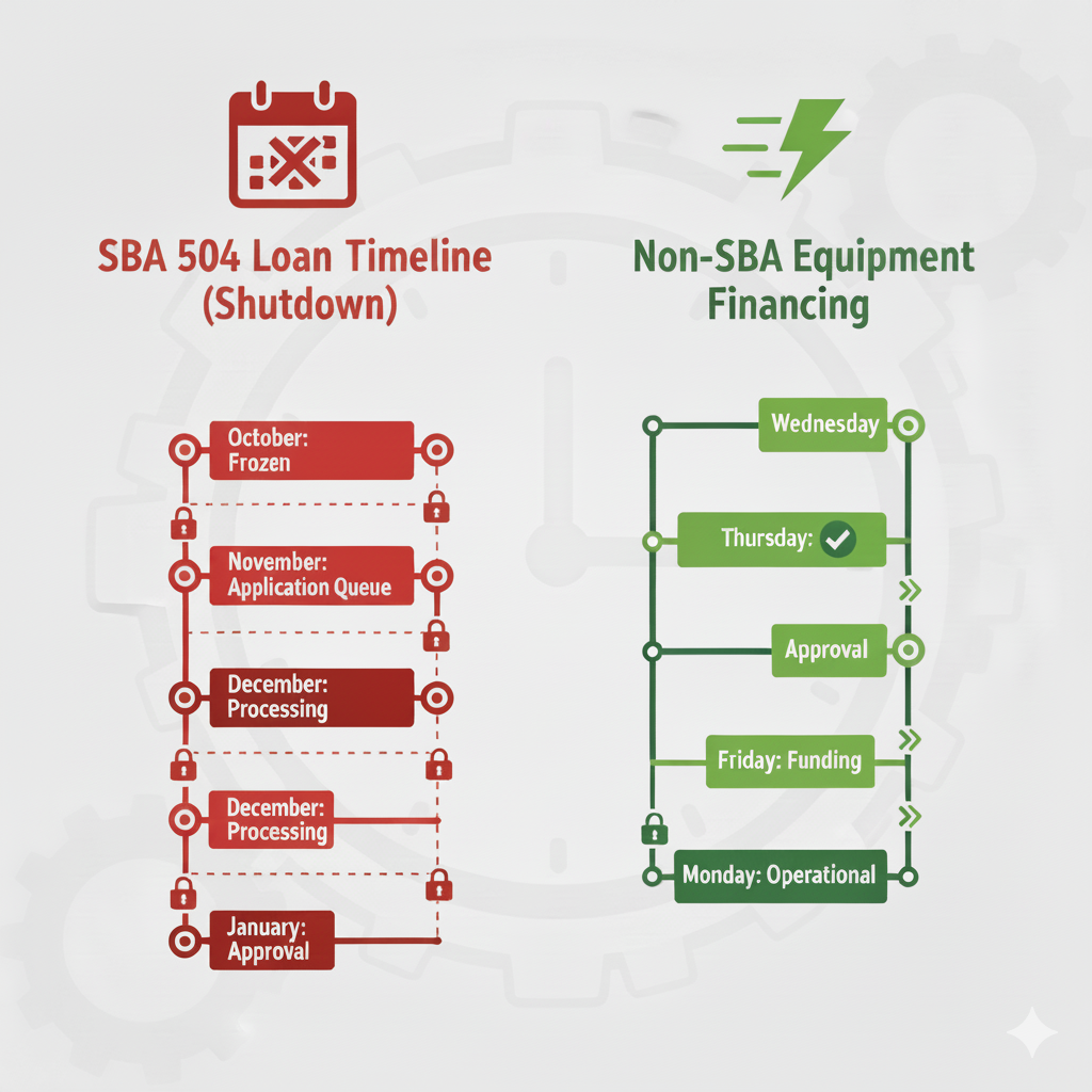SBA Shutdown Alternative: Get Equipment Financing in 48 Hours