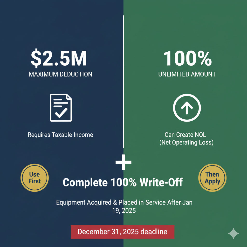 100% Equipment Write-Off: Section 179 + Bonus Depreciation Strategy Before December 31